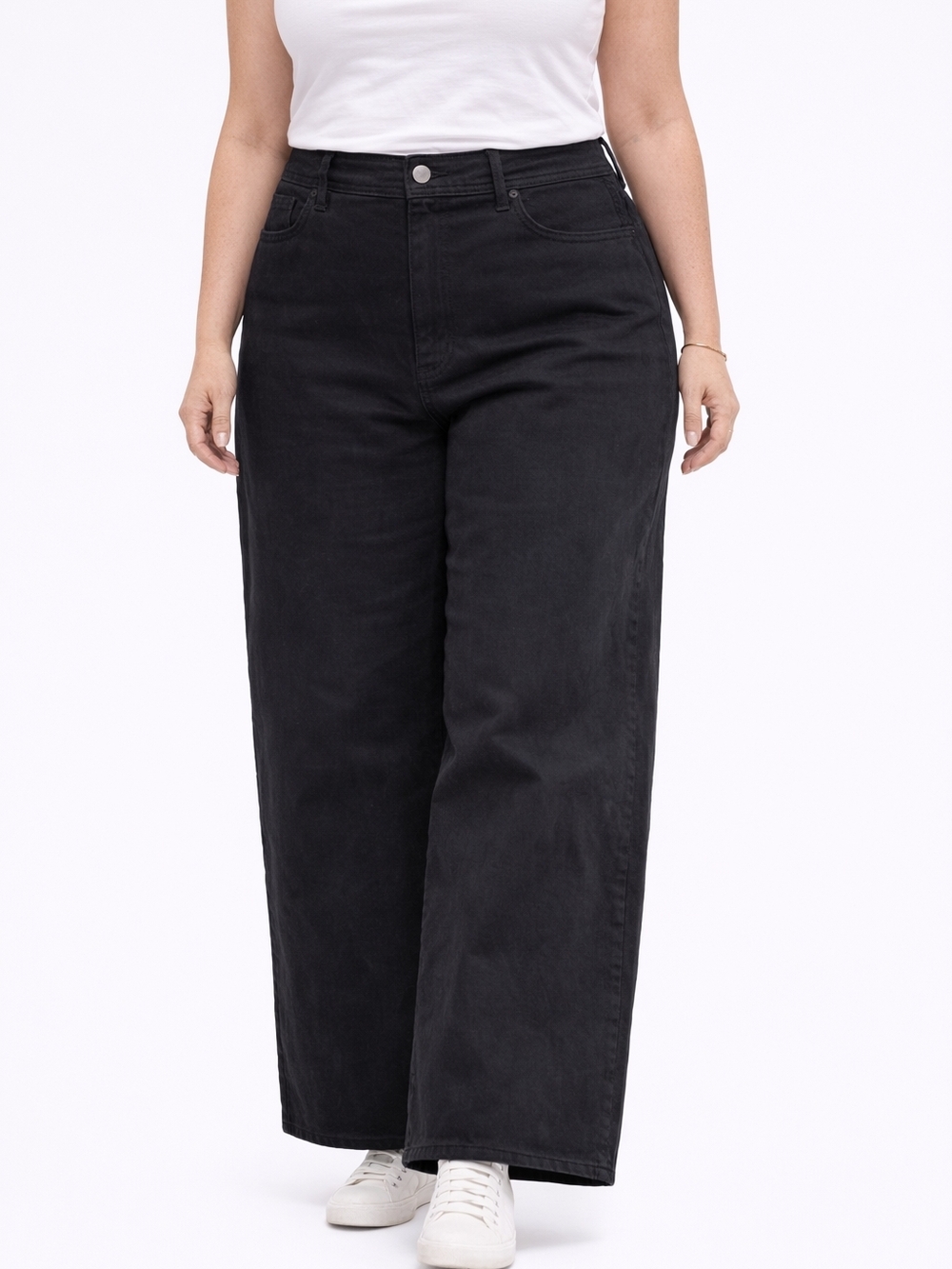 Universal Thread Women’s Black Wide‑Leg Pants 16 & 14–High Waist, 99% Cotton NWT
